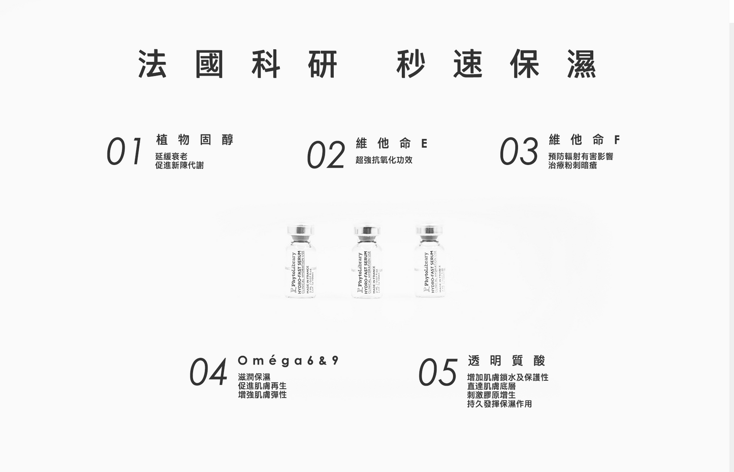 PhytoLibrary 透明質酸四重秒速保濕精華 Hydro-fast Serum (3支)